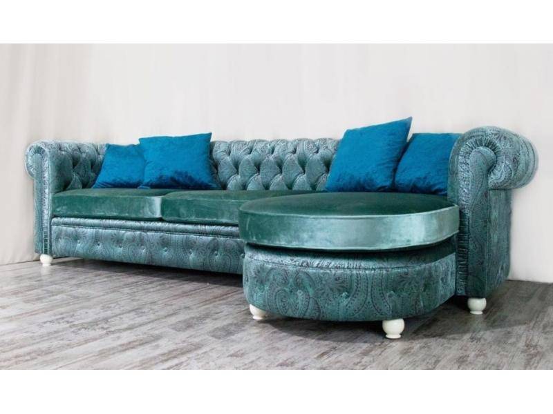 диван chesterfield с оттоманкой в Волгограде