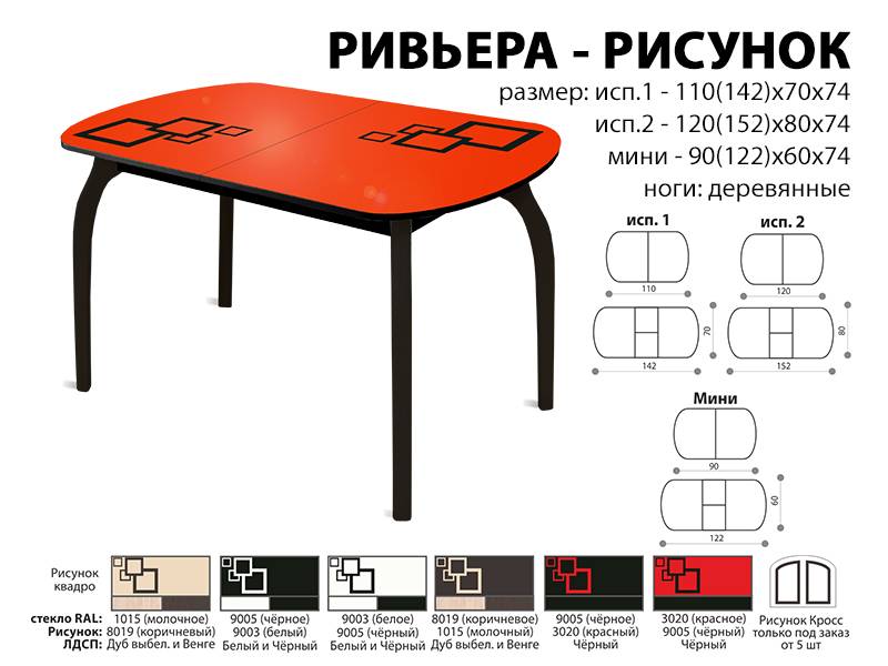 стол обеденный ривьера рисунок в Волгограде