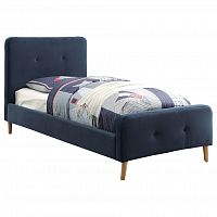 кровать button tufted flannelette navy 140х200 в Волгограде