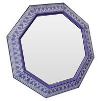 зеркало восьмиугольное фиолетовое с орнаментом violet tenderness в Волгограде