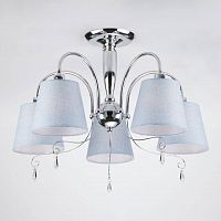 потолочная люстра eurosvet dalila 70096/5 хром голубая в Волгограде