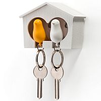 держатель+брелок для ключей двойной sparrow белый-желтый в Волгограде