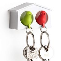 держатель+брелок для ключей двойной mini sparrow зеленый-красный в Волгограде
