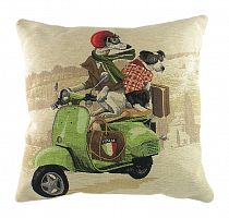 подушка с картинкой scooter dogs green в Волгограде