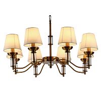 люстра walters 8 от delight collection прозрачная/бежевая/латунь в Волгограде