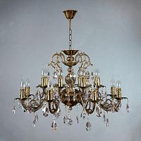 подвесная люстра ambiente alicante 8888/8+8 pb tear drop бронза в Волгограде