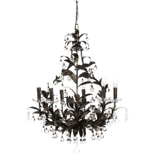 люстра 19th c. rococo iron & smoke crystal round чёрная в Волгограде