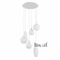 подвесная люстра ideal lux soft sp6 bianco в Волгограде