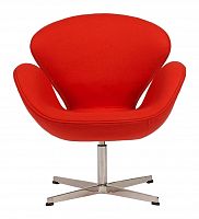 кресло swan chair кашемир красное в Волгограде
