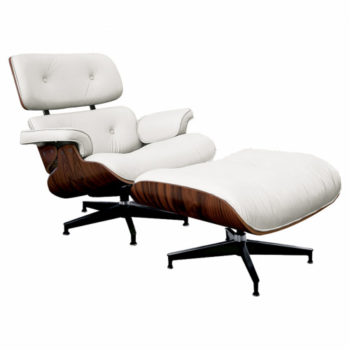 кресло lounge chair & ottoman белое в Волгограде