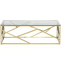 стол журнальный h-bridge gold 120*60*40см золотой в Волгограде