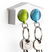 держатель+брелок для ключей двойной mini sparrow зеленый-голубой в Волгограде