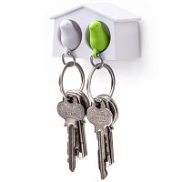 держатель+брелок для ключей двойной mini sparrow белый-зеленый в Волгограде