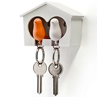 держатель+брелок для ключей двойной sparrow белый-оранж в Волгограде