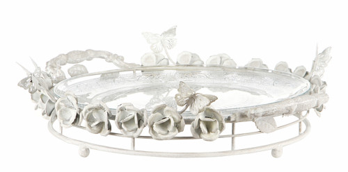 блюдо в металлической оправе цветы в Волгограде