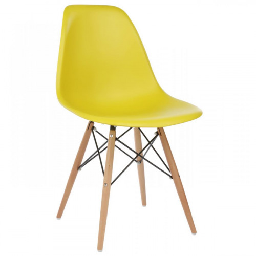 стул деревянный eames pc-015 yellow в Волгограде