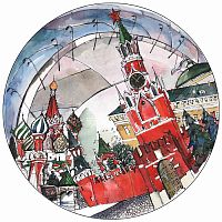 тарелка сувенирная спасская башня в Волгограде