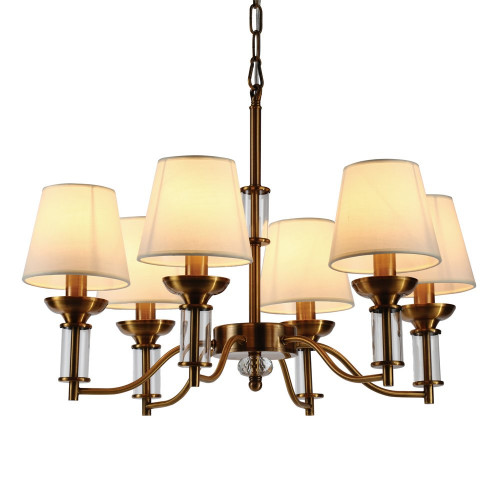 люстра walters 6 от delight collection прозрачная/бежевая/латунь в Волгограде