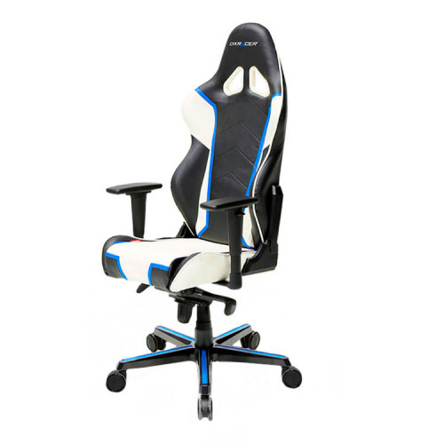 кресло геймерское dxracer racing черно-бело-синее в Волгограде