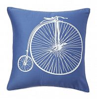 подушка с ретро-велосипедом retro bicycle blue в Волгограде