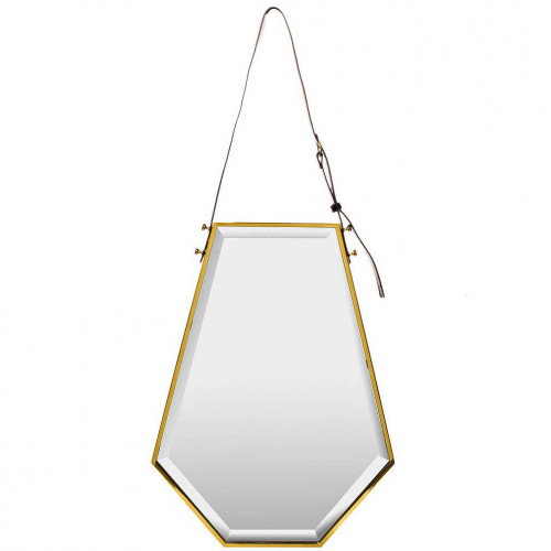 зеркало на ремне золотое шестиугольное 50х67 см в Волгограде