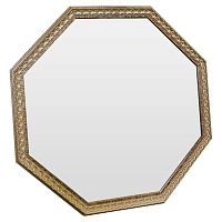 зеркало восьмиугольное золотое с резьбой golden light в Волгограде