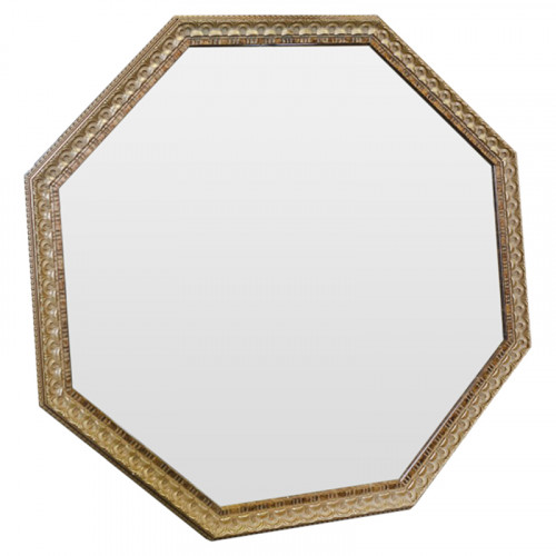 зеркало восьмиугольное золотое с резьбой golden light в Волгограде