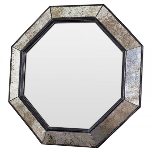 зеркало венецианское восьмиугольное черное в состаренной раме black swan в Волгограде