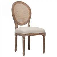 стул vintage french round cane back кремовый лён в Волгограде