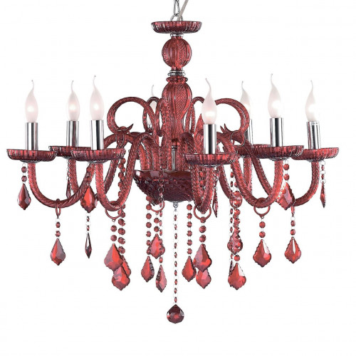 подвесная люстра ideal lux giudecca sp8 rosso в Волгограде