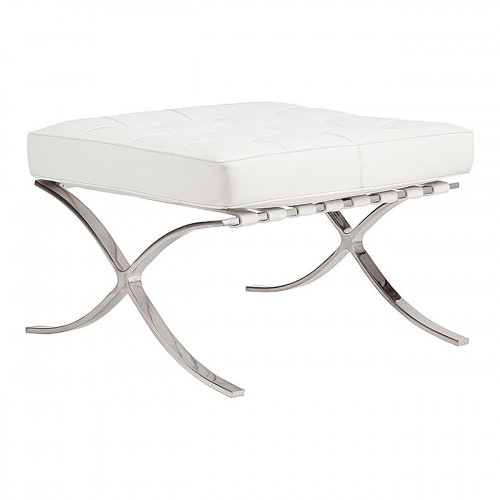 оттоманка barcelona белая кожа класса премиум в Волгограде