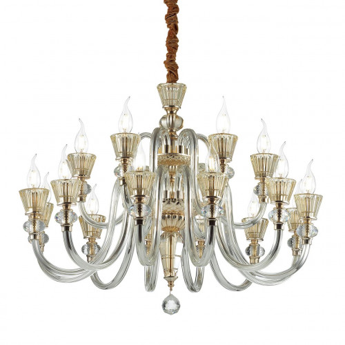 подвесная люстра ideal lux strauss sp18 золото в Волгограде