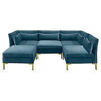 диван zara sectional угловой синий в Волгограде