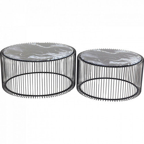 столик кофейный wire черный 70x70x34 в Волгограде