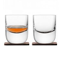 набор из 2 стаканов renfrew whisky с деревянными подставками 270 мл в Волгограде