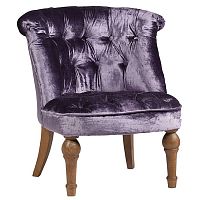 кресло sophie tufted slipper chair вельвет фиолетовое в Волгограде