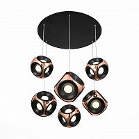 подвесная светодиодная люстра st luce cratere sl948.303.07 черная в Волгограде