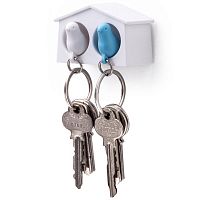 держатель+брелок для ключей двойной mini sparrow белый-голубой в Волгограде