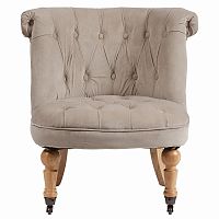 кресло amelie french country chair серо-бежевое в Волгограде