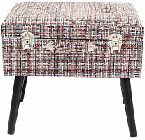 kare design пуф suitcase, коллекция "чемодан" 50*45*35, полиэстер, лен, полиуретан, сосна, красный в Волгограде