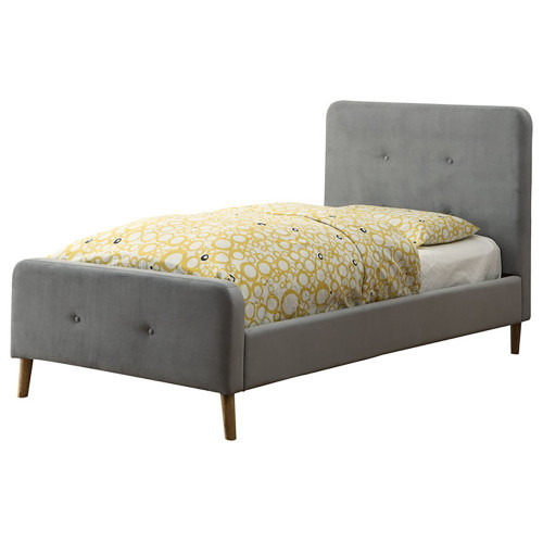 кровать button tufted flannelette gray 90х200 в Волгограде