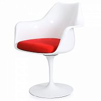 стул eero saarinen style tulip armchair красная подушка в Волгограде