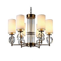 люстра felton 6 от delight collection белая/прозрачная/латунь в Волгограде