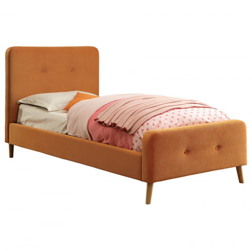 кровать button tufted flannelette orange 120х200 в Волгограде