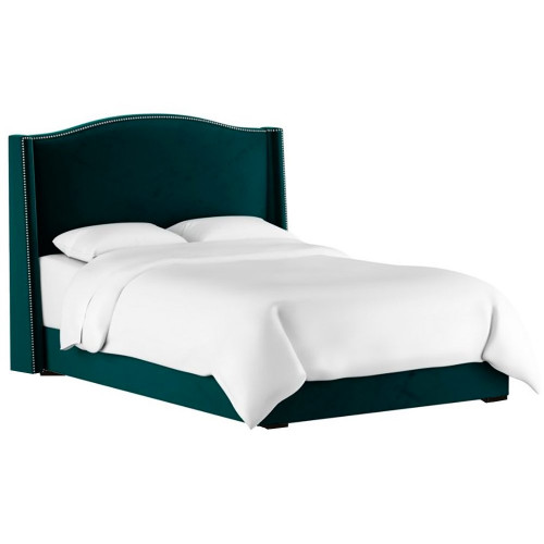 кровать двуспальная 180х200 синяя cole wingback peacock в Волгограде